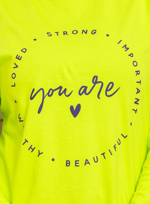 Lime Punch Printed Long - Sleeve Design 6 - Khotwh